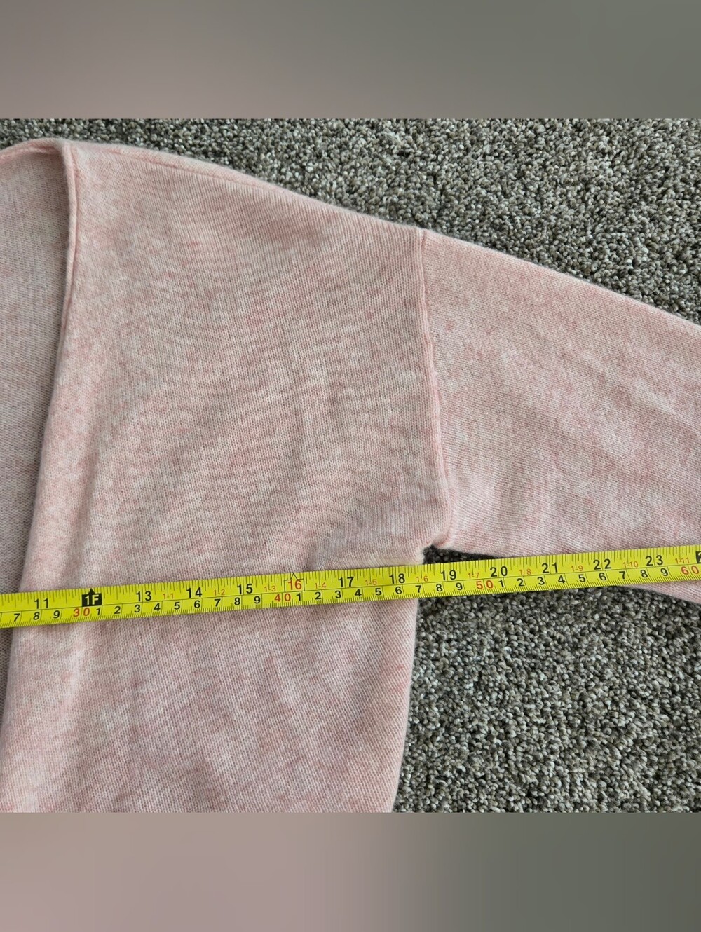 Reformation Pink 100% Cashmere Cropped V-Neck Tie Front Sweater XS - Picture 2 of 4
